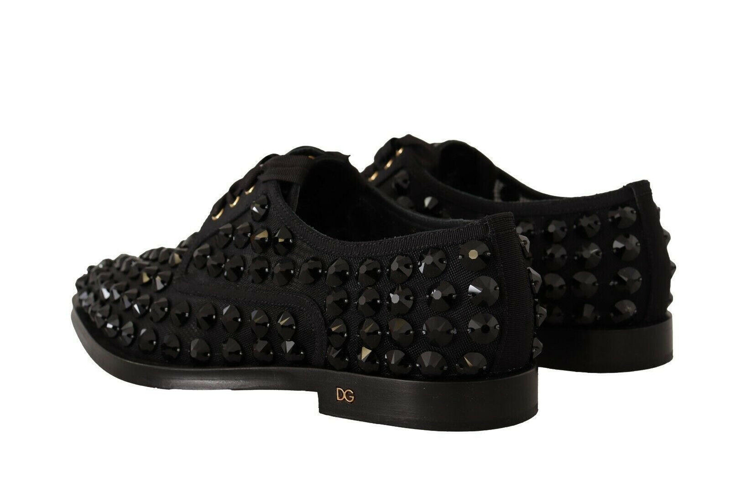 Dolce &amp; Gabbana Élégantes ballerines à lacets en gros-grain ornées de bijoux