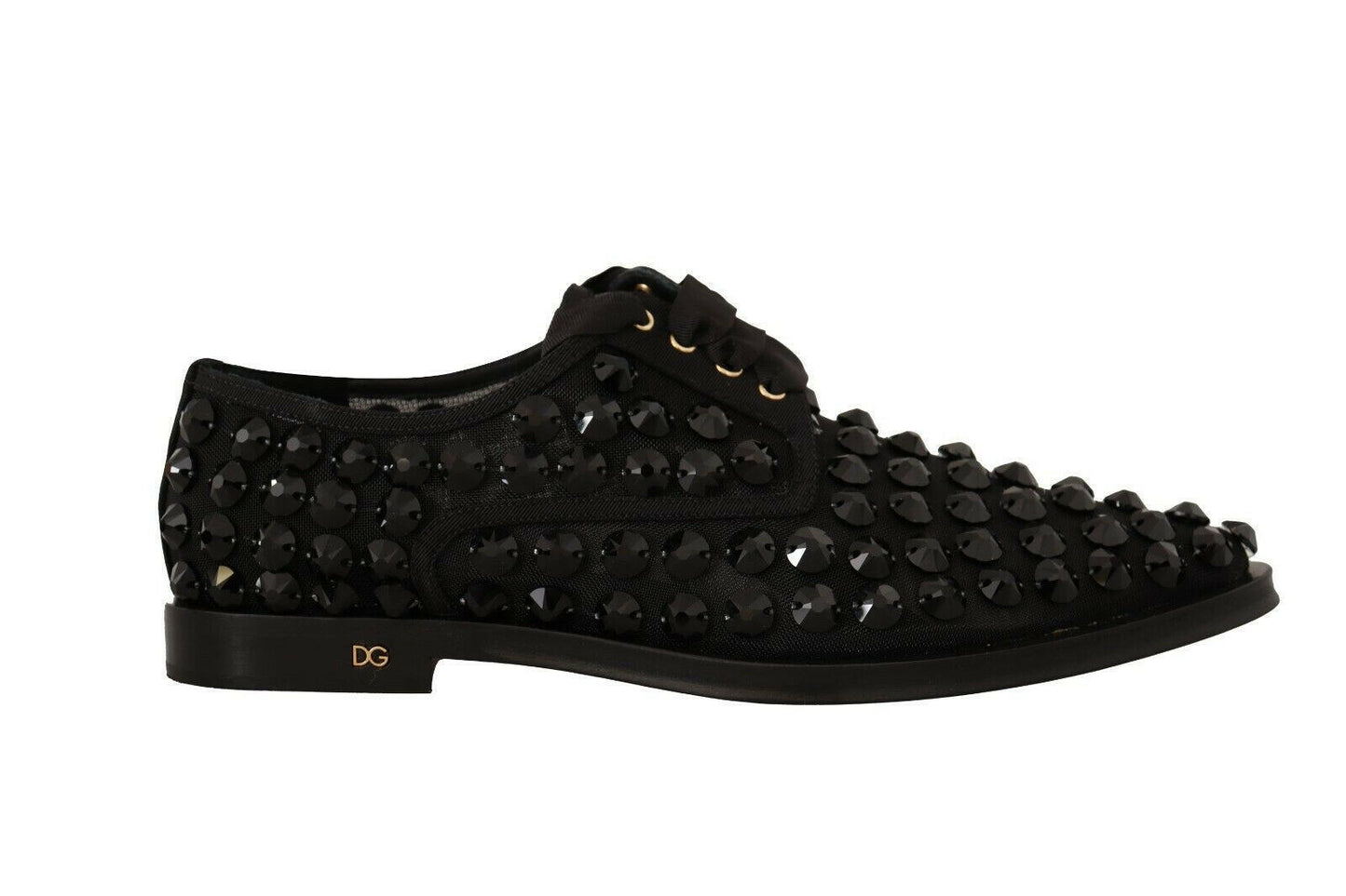 Dolce &amp; Gabbana Élégantes ballerines à lacets en gros-grain ornées de bijoux