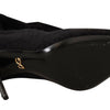Dolce & Gabbana Black Stretch Socks Knee High Booties Shoes