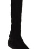 Dolce & Gabbana Black Stretch Socks Knee High Booties Shoes