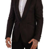 Dolce & Gabbana Purple Jacquard Single Breasted SICILIA Blazer