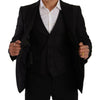 Dolce & Gabbana Black Slim Fit 2 Piece SICILIA Blazer