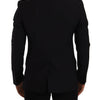 Dolce &amp; Gabbana – Schwarze, schmal geschnittene Weste mit 2 Knöpfen, MARTINI-Blazer