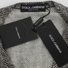 Dolce & Gabbana Black White Wool Top Cardigan Sweater