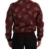 Dolce & Gabbana Red Peacock Polyester Stretch Full Zip Jacket