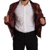 Dolce & Gabbana Red Peacock Polyester Stretch Full Zip Jacket
