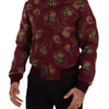 Dolce & Gabbana Red Peacock Polyester Stretch Full Zip Jacket