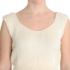 PINK MEMORIES Beige Cotton Blend Knitted Sleeveless Sweater