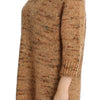 PINK MEMORIES Brown Wool Blend Knitted Oversize Sweater
