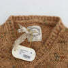 PINK MEMORIES Brown Wool Blend Knitted Oversize Sweater