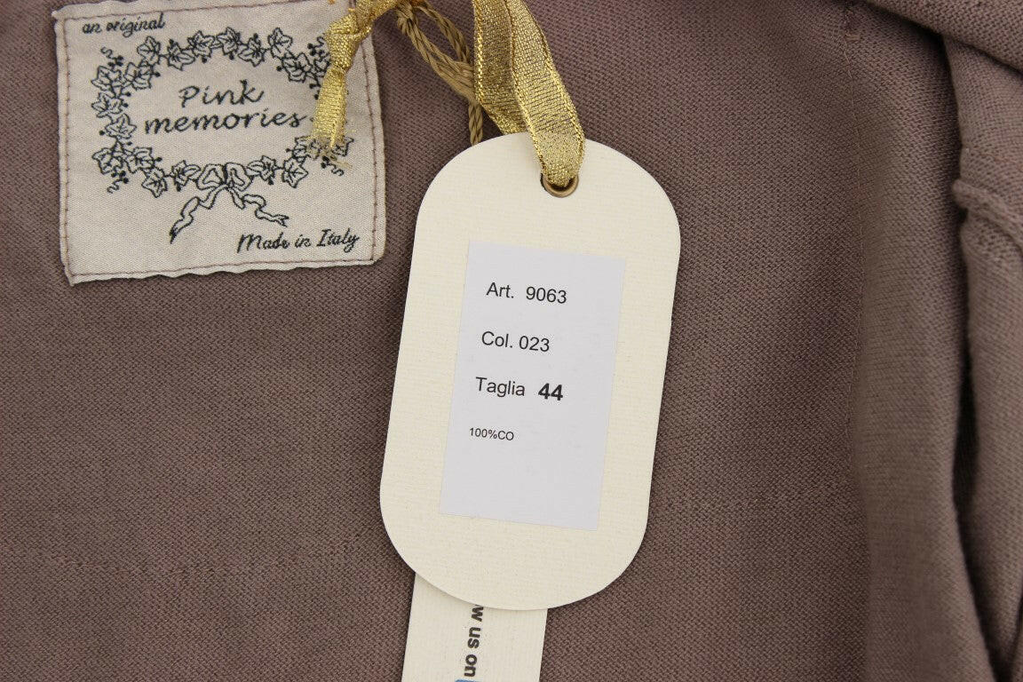 PINK MEMORIES Purple Lace Cotton Cardigan Sweater