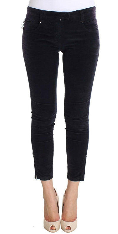 Costume National – Lilafarbene, verkürzte Cordjeans