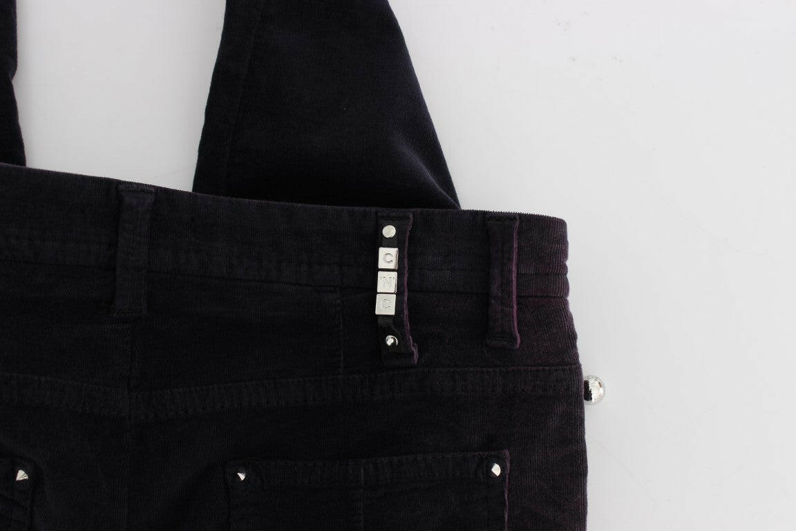 Costume National Purple Cropped Corduroys Jeans