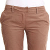 Costume National Brown Cropped Corduroys Pants