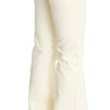 Costume National White Cotton Stretch Flare Jeans