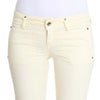 Costume National White Cotton Stretch Flare Jeans