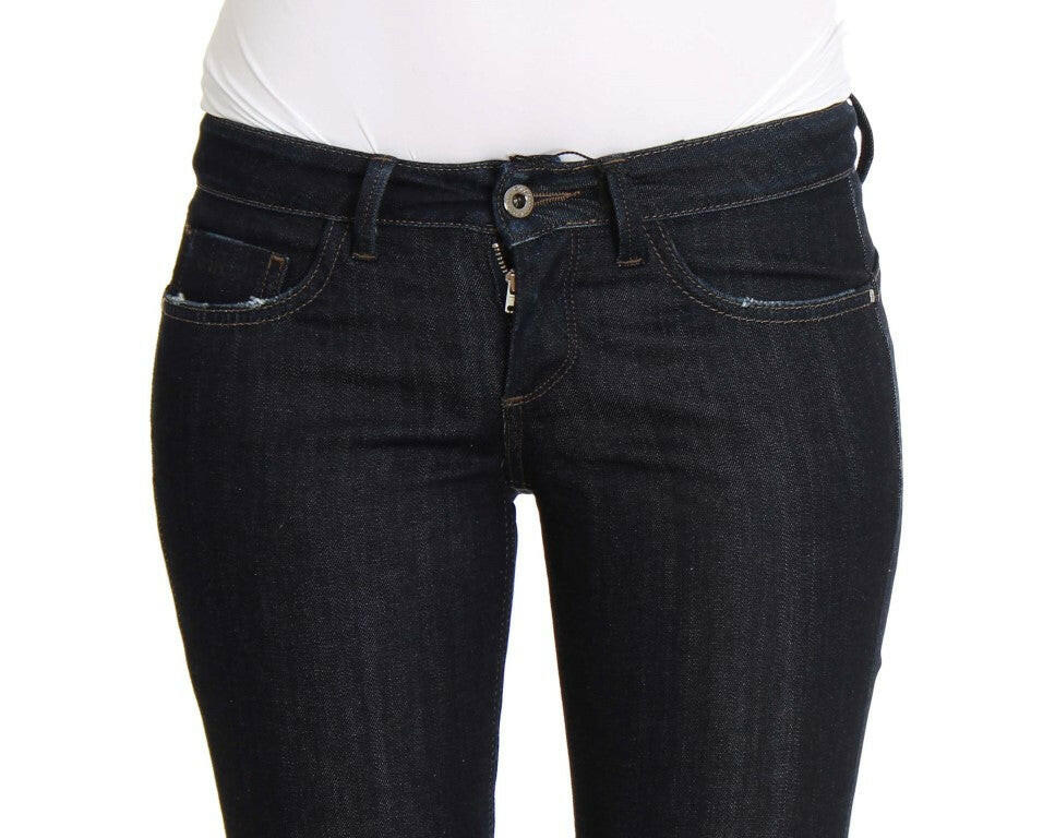 Costume National – Blaue Slim-Fit-Jeans aus Stretch-Baumwolle