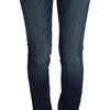 Costume National Slim Fit Skinny Jeans aus Baumwolle in blauer Waschung
