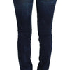 Costume National Slim Fit Skinny Jeans aus Baumwolle in blauer Waschung
