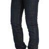 Costume National Blue Cotton Stretch Slim Fit Jeans