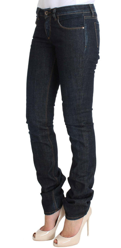 Costume National – Blaue Slim-Fit-Jeans aus Stretch-Baumwolle