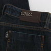 Costume National Blue Cotton Stretch Slim Fit Jeans