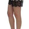 Dolce & Gabbana White Black Floral Lace Silk Sleepwear Shorts