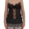 Dolce & Gabbana Black Silk Lace Babydoll Lingerie Top