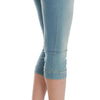 Blaue Caprihose von Ermanno Scervino. Kurz geschnittene Jeans