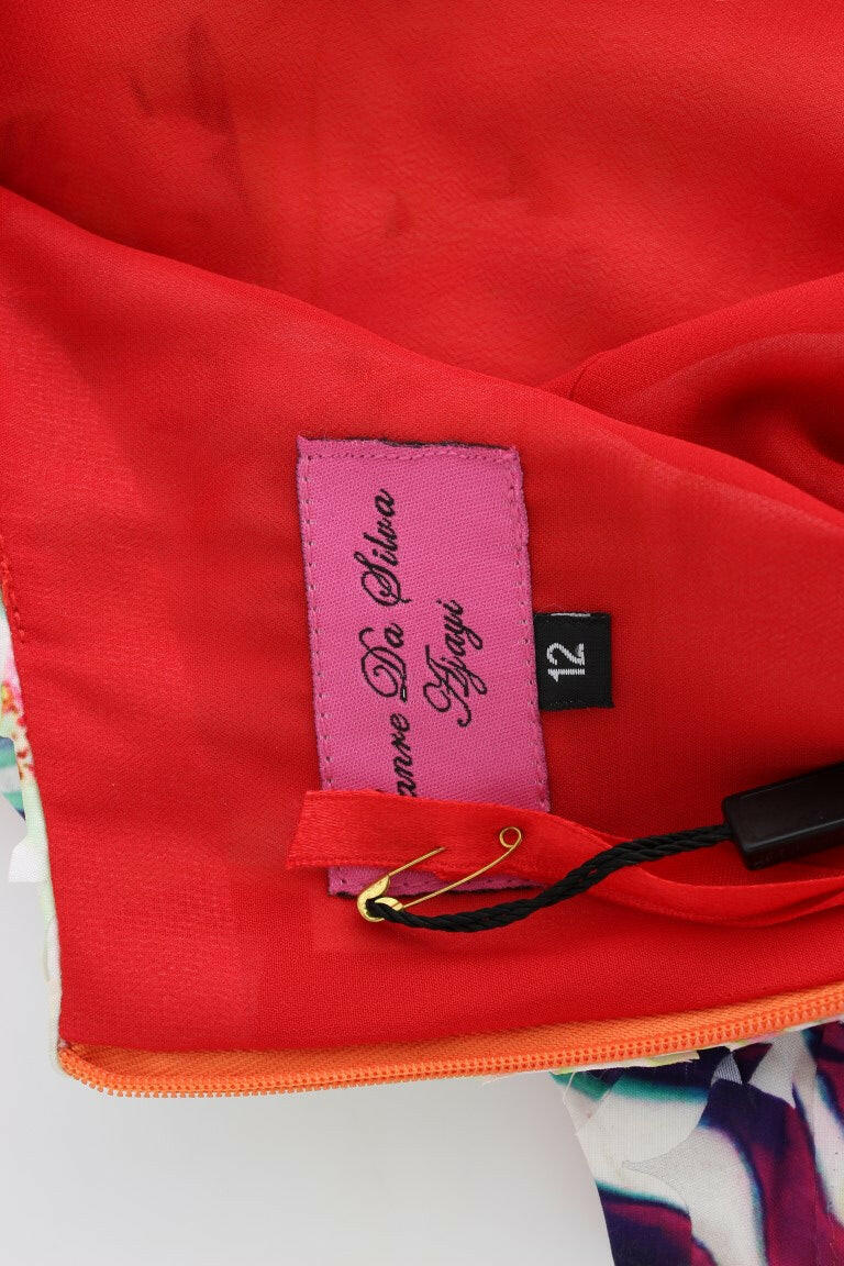 Lanre Da Silva Ajayi Mehrfarbiges Organza-Etuikleid