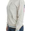 John Galliano White Mock Zip Cardigan Sweatshirt Sweater