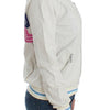 John Galliano White Mock Zip Cardigan Sweatshirt Sweater