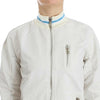 John Galliano White Mock Zip Cardigan Sweatshirt Sweater