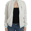 John Galliano White Mock Zip Cardigan Sweatshirt Sweater