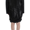 KAALE SUKTAE Black Coat Trench Long Draped Jacket Blazer