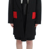 KAALE SUKTAE Black Coat Trench Long Draped Jacket Blazer