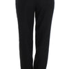 KAALE SUKTAE Black High Waist Straight Slim Dress Pants