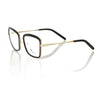 Frankie Morello Black Metallic Women's Eyeglass Frame
