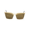 Frankie Morello Gold Metallic Fibre Women Sunglass