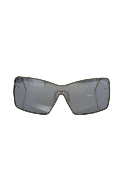 Frankie Morello Black Metallic Fiber Women Sunglasses