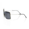 Frankie Morello Sonnenbrille aus schwarzem Metallic-Fiberglas