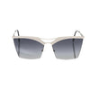 Frankie Morello Sonnenbrille aus silbermetallicfarbenem Fiberglas