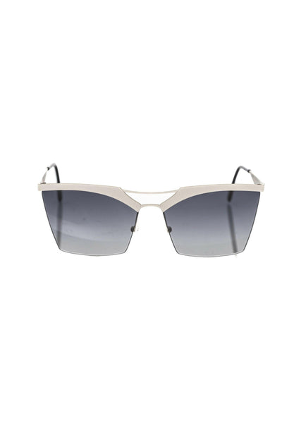 Frankie Morello Silver Metallic Women's Sunglass