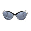 Frankie Morello Black Metallic Women Sunglasses