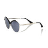 Frankie Morello Black Metallic Women Sunglasses