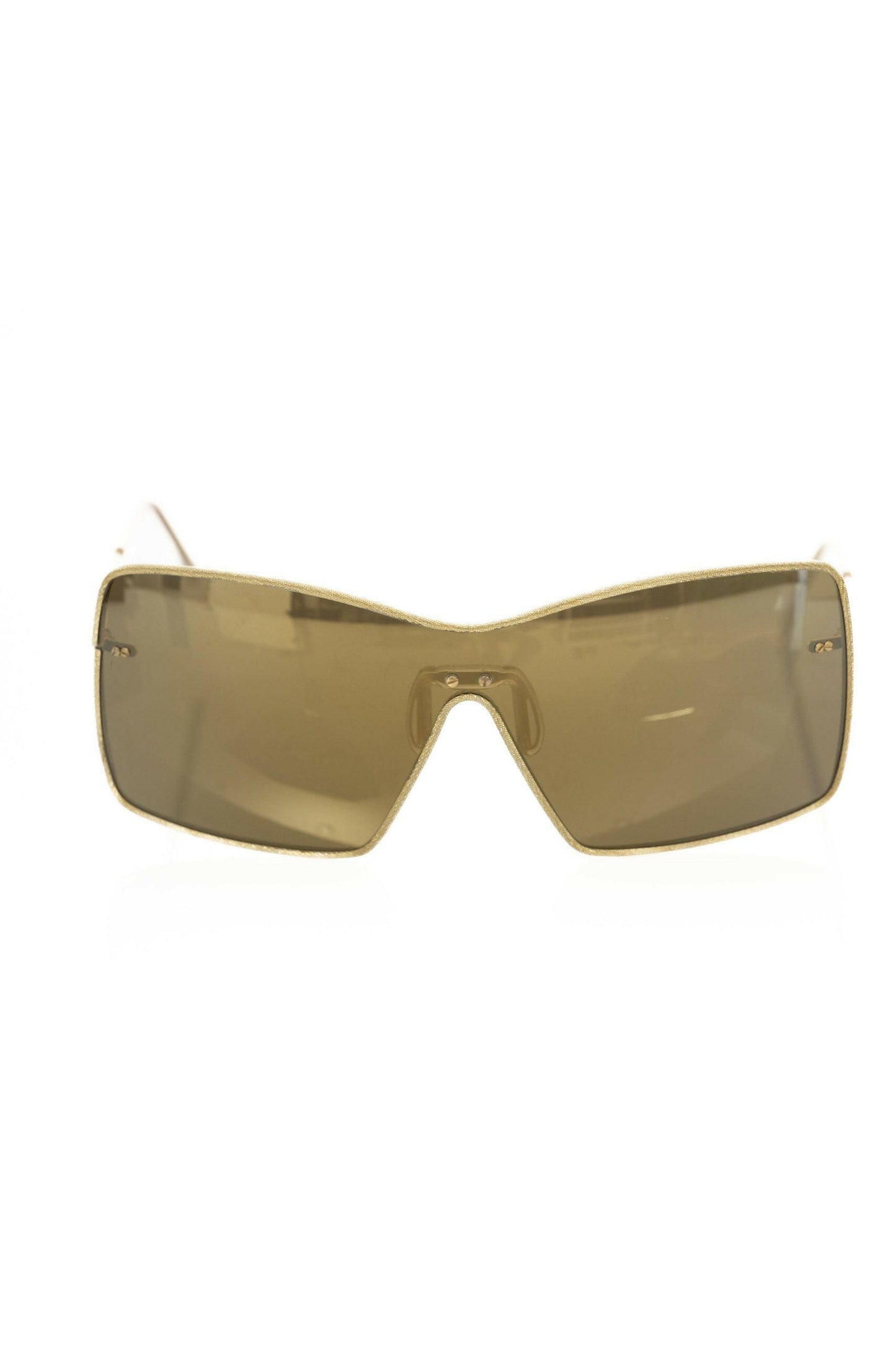 Lunettes de soleil métallisées dorées Frankie Morello pour femme