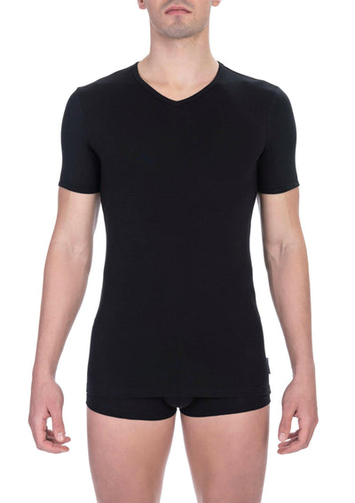 T-shirt homme en coton noir Bikkembergs