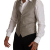Dolce &amp; Gabbana Beige Einreihige Weste aus Wolle