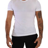 Dolce & Gabbana White Round Neck Cotton Stretch T-shirt Underwear