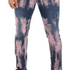 Dolce &amp; Gabbana – Skinny-Jeans aus Baumwolle in Blau und Rosa mit Batikmuster